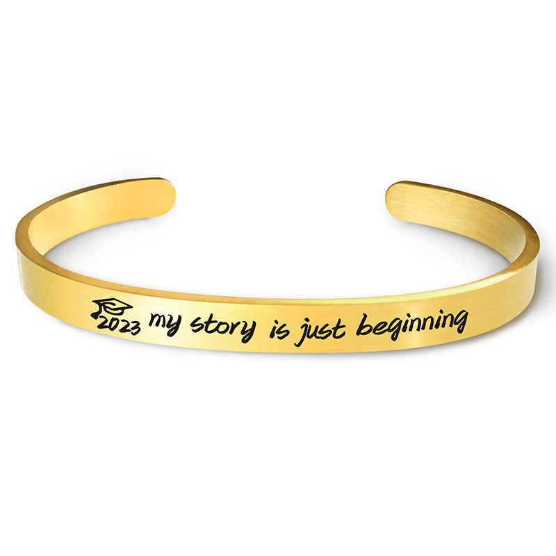 Venta al por mayor pulsera de acero inoxidable con tapa de doctorado de graduación